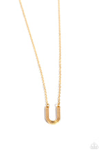 Load image into Gallery viewer, Paparazzi Leave Your Initials - Gold - U Necklace
