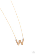 Load image into Gallery viewer, Paparazzi Leave Your Initials - Gold - W Necklace
