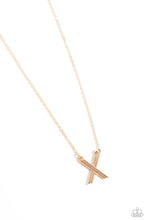 Load image into Gallery viewer, Paparazzi Leave Your Initials - Gold - X Necklace
