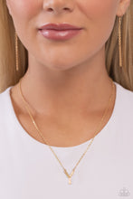 Load image into Gallery viewer, Paparazzi Leave Your Initials - Gold - Y Necklace
