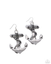 Load image into Gallery viewer, Paparazzi Adorable Anchor - Silver Earrings
