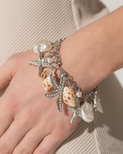 Load image into Gallery viewer, Paparazzi Seashell Shanty - White Necklace &amp; Paparazzi Seashell Song - White Bracelet Set

