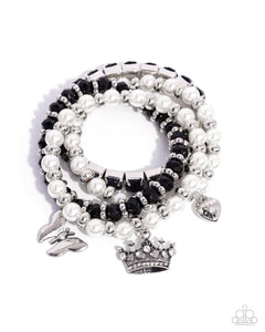 Paparazzi Feminine Charm - Black Bracelet