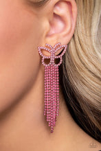 Load image into Gallery viewer, Paparazzi Billowing Butterflies - Pink Earrings
