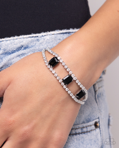 Paparazzi Embedded Elegance - Black Bracelet