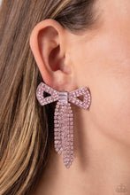 Load image into Gallery viewer, Paparazzi Just BOW With It - Pink Earrings
