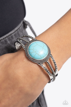 Load image into Gallery viewer, Paparazzi Sandstone Sojourn - Blue Bracelet
