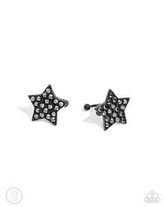 Paparazzi Stellar Skill - Black Earrings (Ear Cuff)