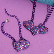 Load image into Gallery viewer, Paparazzi Low-Key Lovestruck - Purple Necklace &amp;  Paparazzi Lovestruck Lineup - Purple Bracelet
