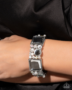 Paparazzi Glam to the Max - White Bracelet (2025 EmpowerMe Pink)