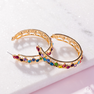 Paparazzi Scattered Sophistication - Multi Earrings (2025 EmpowerMe Pink)