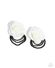 Load image into Gallery viewer, Paparazzi Dramatic Dame - White Earrings
