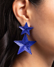 Load image into Gallery viewer, Paparazzi Patriotic Promise - Blue Earrings
