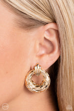 Load image into Gallery viewer, Paparazzi Metro Voyage - Gold Earrings (Clip On)
