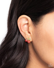 Load image into Gallery viewer, Paparazzi Cherry Candidate - Gold Earrings
