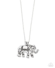 Load image into Gallery viewer, Paparazzi Elaborate Elephant- Silver Necklace
