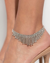 Load image into Gallery viewer, Paparazzi Curtain Confidence - White Anklet (April 2024 Life Of The Party)
