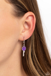 Paparazzi Key Performance - Purple Earrings