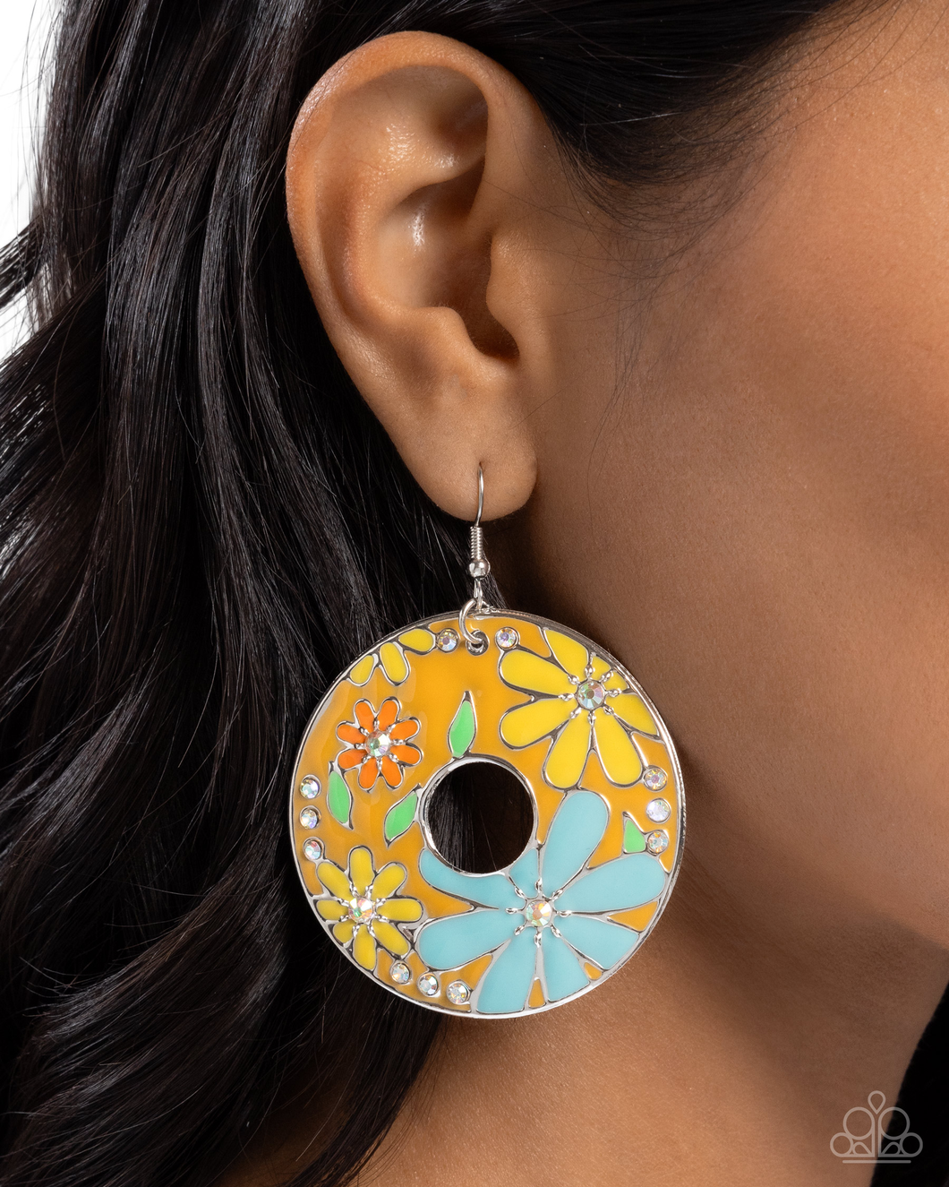 Paparazzi Embroidered Elegance - Yellow Earrings