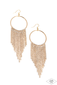 Paparazzi Streamlined Shimmer - Gold Earrings