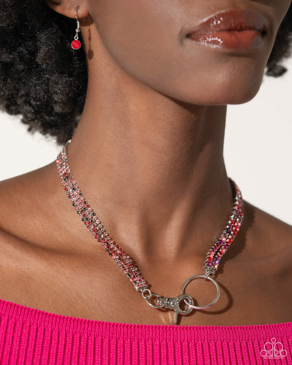 Paparazzi Chic Connection - Red Necklace & Paparazzi Serendipitous Strands - Red Bracelet Set