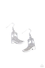 Load image into Gallery viewer, Paparazzi Boot Scootin Bling - White Earrings

