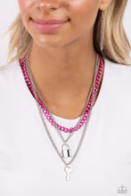 Load image into Gallery viewer, Paparazzi Locked Labor - Pink Necklace
