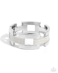 Paparazzi Modern Merger - White Bracelet