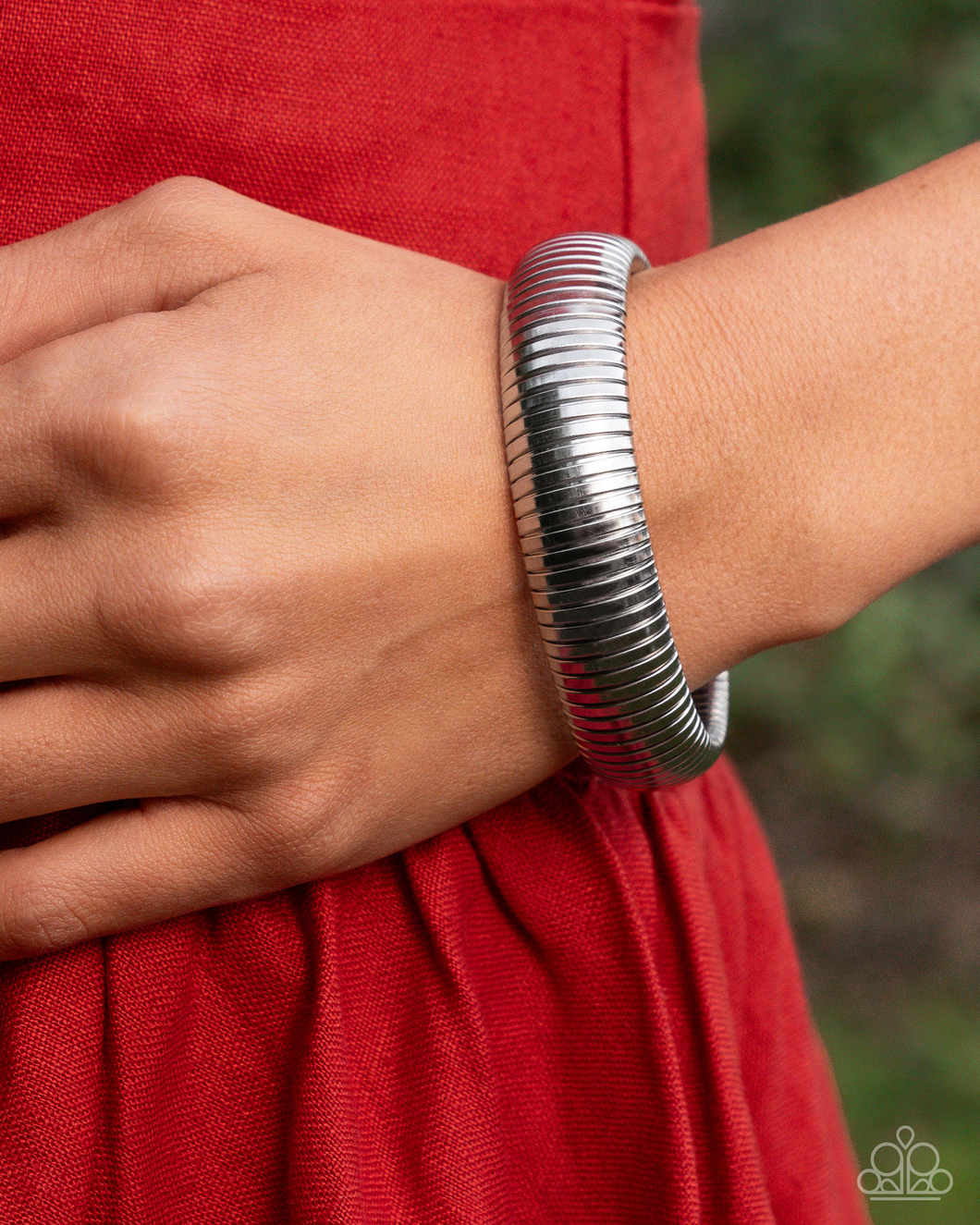 Paparazzi Flashy Fringe - Silver Bracelet