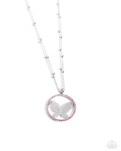 Load image into Gallery viewer, Paparazzi Festive Flight - Pink Necklace
