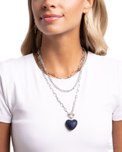 Load image into Gallery viewer, Paparazzi HEART Gallery - Blue Necklace
