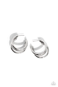 Paparazzi HOOP of the Day - Silver Earrings