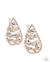 Load image into Gallery viewer, Paparazzi Giant Glitter - Gold Earrings

