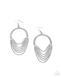 Paparazzi Ostentatious Opulence - White Earrings