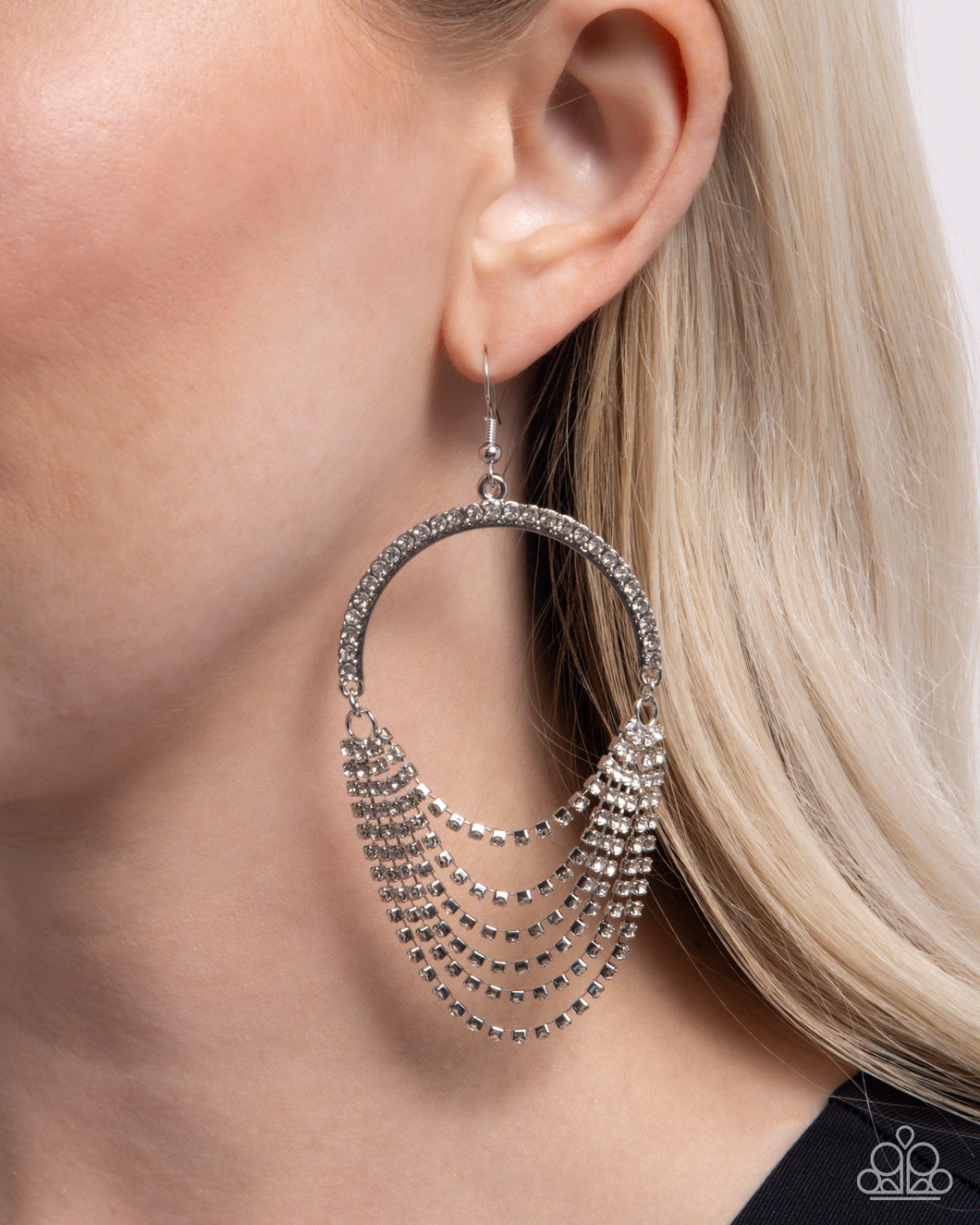 Paparazzi Ostentatious Opulence - White Earrings