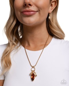 Paparazzi Lively Luminescence - Brown Necklace
