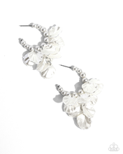Load image into Gallery viewer, Paparazzi Frilly Feature - White Earrings
