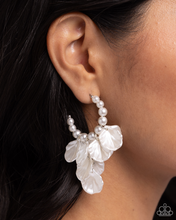 Load image into Gallery viewer, Paparazzi Frilly Feature - White Earrings
