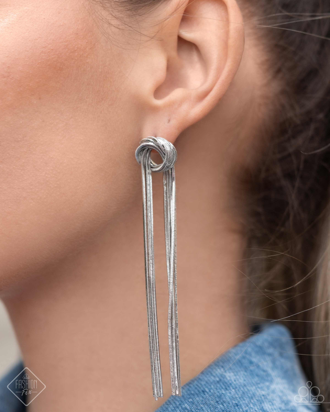 Paparazzi All STRANDS On Deck - Silver Earrings (April 2024 Fashion Fix)
