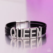 Load image into Gallery viewer, Paparazzi Queen of My Life - Black Bracelet (November 2023 Life Of The Party)
