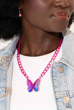 Load image into Gallery viewer, Paparazzi Fascinating Flyer - Pink Necklace (November 2023 Life Of The Party)
