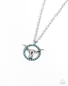 Paparazzi Longhorn Lasso - Blue Necklace