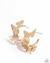 Load image into Gallery viewer, Paparazzi No WINGS Attached - Gold Earrings
