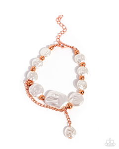 Paparazzi Beaming Baroque - Copper Necklace &  Paparazzi 5th Avenue Finesse - Copper Bracelet Set