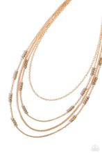 Load image into Gallery viewer, Paparazzi Metallic Monarch - Gold Necklace
