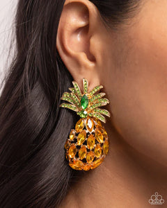 Paparazzi Pineapple Pizzazz - Yellow Earrings