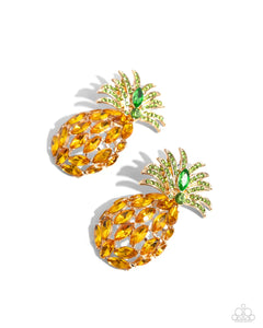 Paparazzi Pineapple Pizzazz - Yellow Earrings