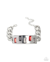 Load image into Gallery viewer, Paparazzi Staggered Shimmer - Red Bracelet 
