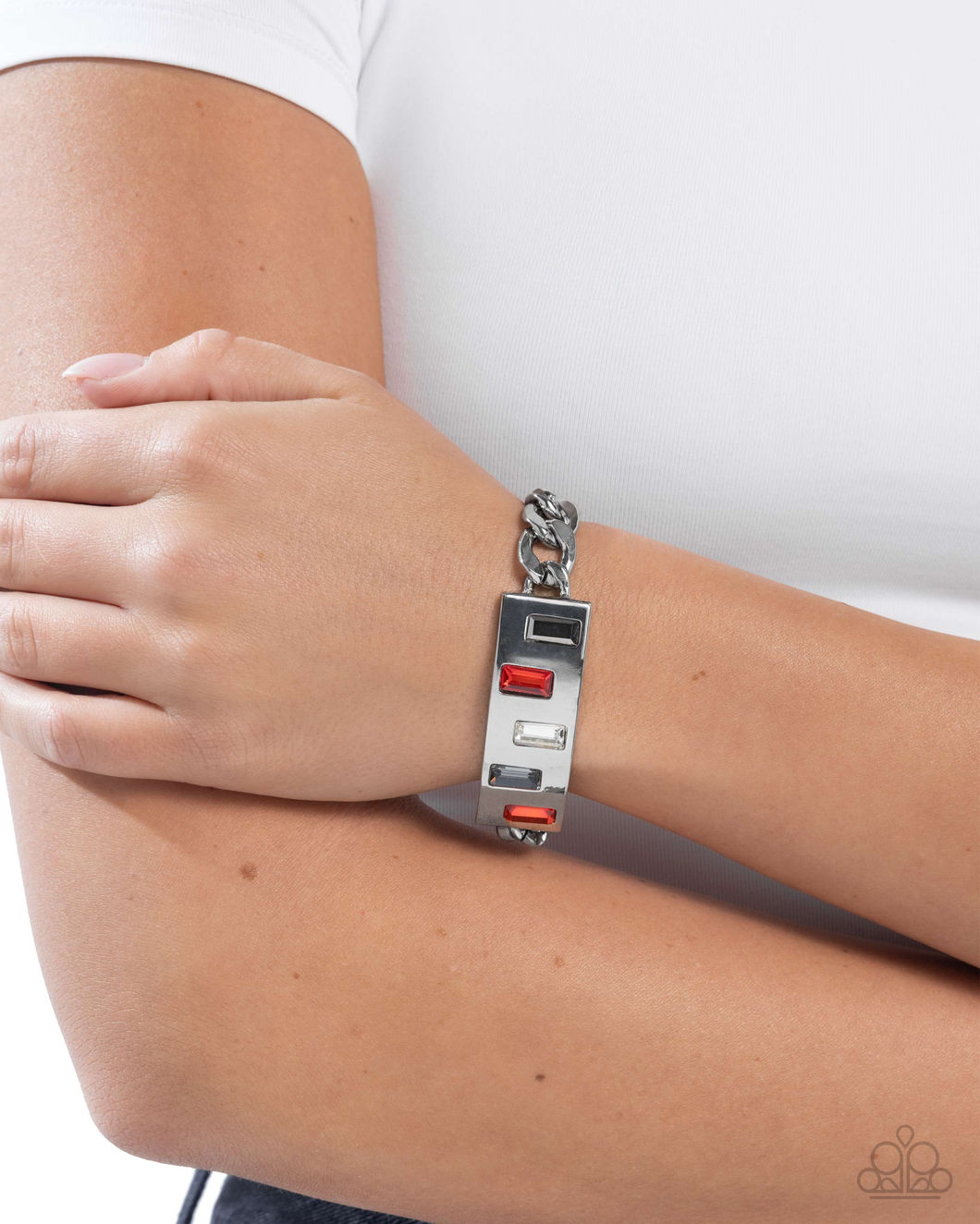 Paparazzi Staggered Shimmer - Red Bracelet 