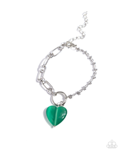 Load image into Gallery viewer, Paparazzi HEART Restoration - Green Bracelet
